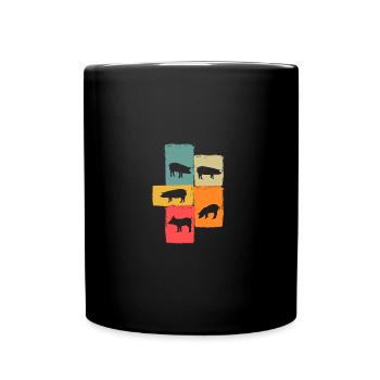 Cochon - Mug uni - noir - Devant