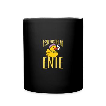 Psychically on the duck - Full Colour Mug - black - Front