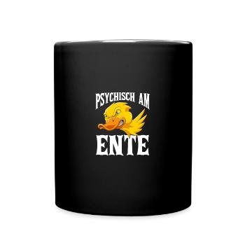 Psychically on the duck - Full Colour Mug - black - Front