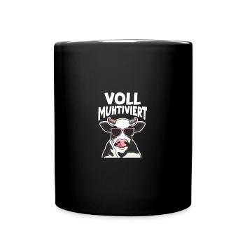 Cow Fully Muhtived - Full Colour Mug - black - Front