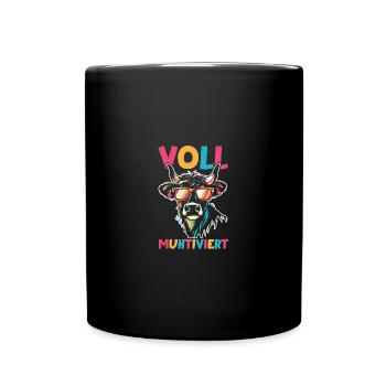 Cow Fully Muhtived - Full Colour Mug - black - Front