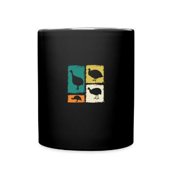 Poules Coq Pintade - Mug uni - noir - Devant