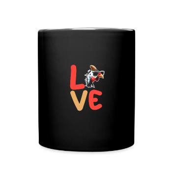 Poules Coq Pintade - Mug uni - noir - Devant