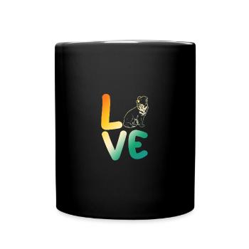 Border Collie - Tasse einfarbig - Schwarz - Vorne
