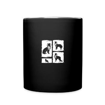 Border Collie - Tasse einfarbig - Schwarz - Vorne