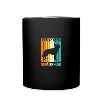Dog German Shepherd - Full Colour Mug - black - Front