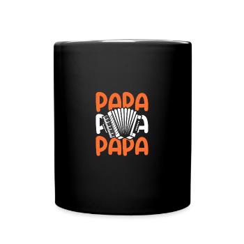 accordion player dad father accordion - Full Colour Mug - black - Front