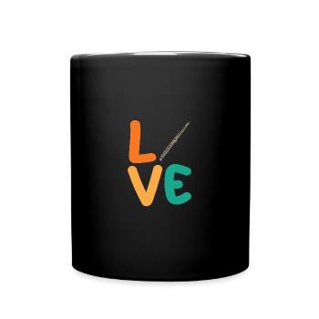 Flute player - Full Colour Mug - black - Front