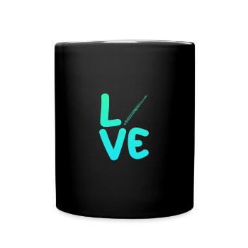 Flute player - Full Colour Mug - black - Front