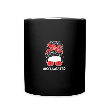 Flutist Sister Flute - Full Colour Mug - black - Front