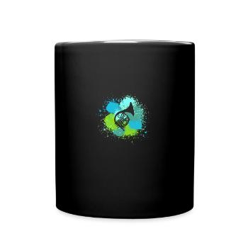 Hornist Waldhorn - Tasse einfarbig - Schwarz - Vorne