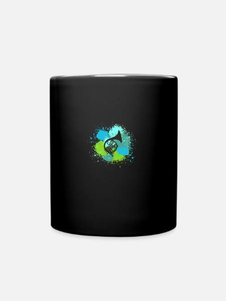 Hornist Waldhorn - Tasse einfarbig - Schwarz