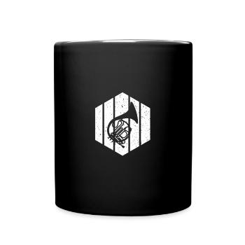 Hornist Waldhorn - Tasse einfarbig - Schwarz - Vorne