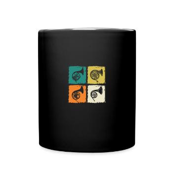 Hornist Waldhorn - Tasse einfarbig - Schwarz - Vorne