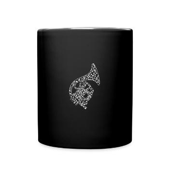 Hornist Waldhorn - Tasse einfarbig - Schwarz - Vorne