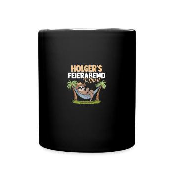 Sloth Holger - Full Colour Mug - black - Front