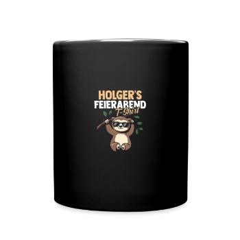 Holger paresseux - Mug uni - noir - Devant