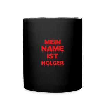 Holger - Tasse einfarbig - Schwarz - Vorne