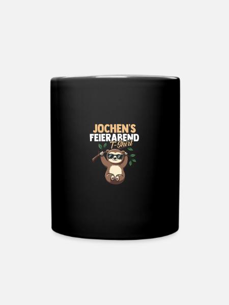 Faultier Jochen - Tasse einfarbig - Schwarz