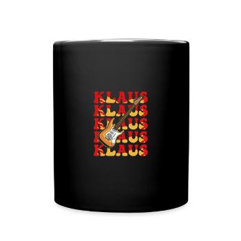 Klaus - Tasse einfarbig - Schwarz - Vorne