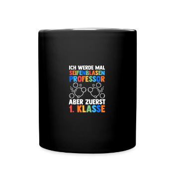 Kiata Abschied Erste Klasse Einschulung Schulkind - Tasse einfarbig - Schwarz - Vorne