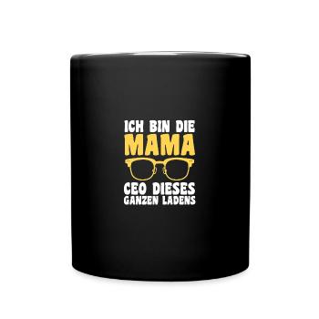 Mère Équipe Maman - Mug uni - noir - Devant