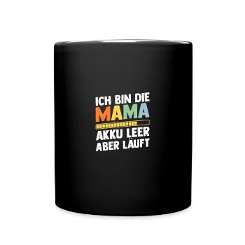 Mutter Team Mama - Tasse einfarbig - Schwarz - Vorne