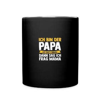 Père Équipe Papa - Mug uni - noir - Devant