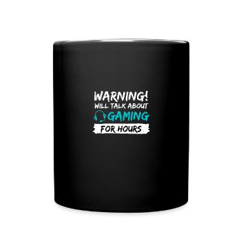 gamer gaming gamble gift idea saying - Full Colour Mug - black - Front