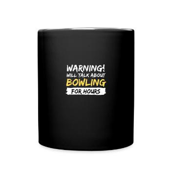 bowling strike pin idée cadeau disant - Mug uni - noir - Devant