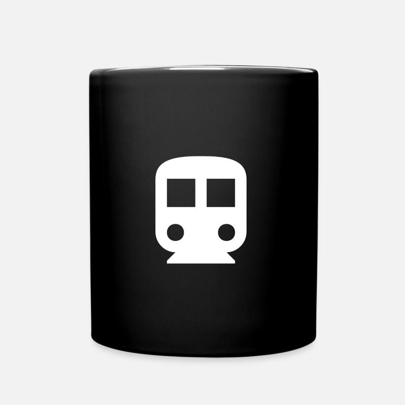 U-Bahn | Weiß | Geschenkidee - Tasse einfarbig - Schwarz