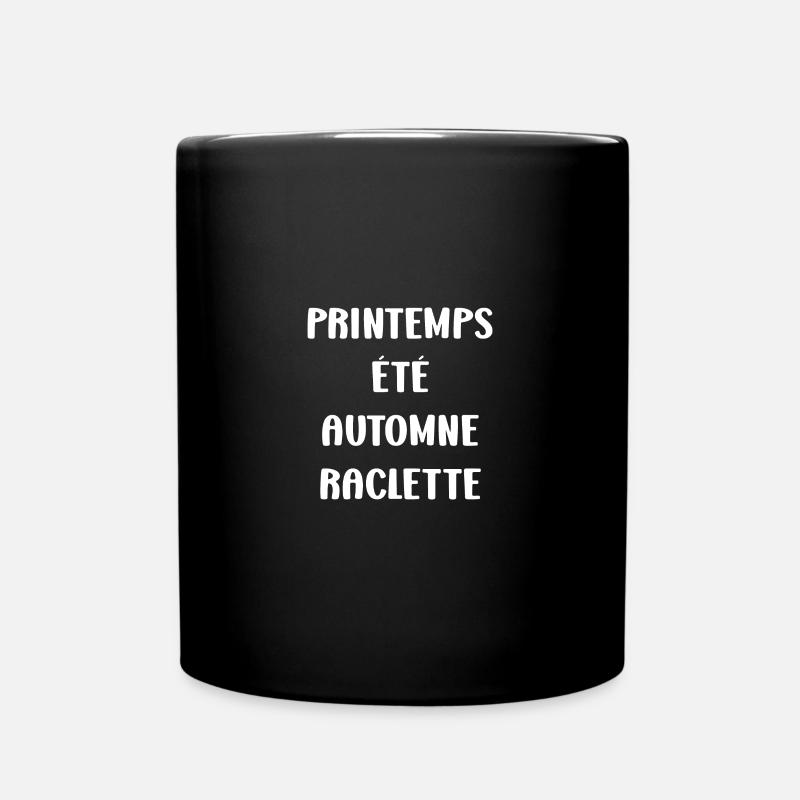 Printemps été automne raclette - Mug uni - noir