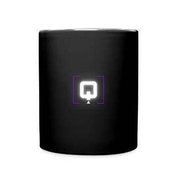 Buchstabe "Q" - Tasse einfarbig - Schwarz - Vorne