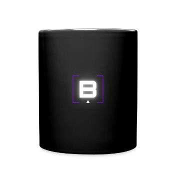 Buchstabe "B" - Tasse einfarbig - Schwarz - Vorne