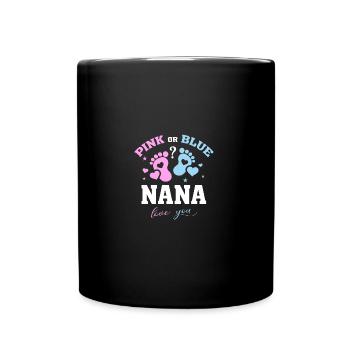 Rosa oder blau Geschlecht enthüllt Nana Oma T-Shirt - Tasse einfarbig - Schwarz - Vorne