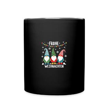 Frohe Weihnachten liebe Wichtel Gnome - Tasse einfarbig - Schwarz - Vorne
