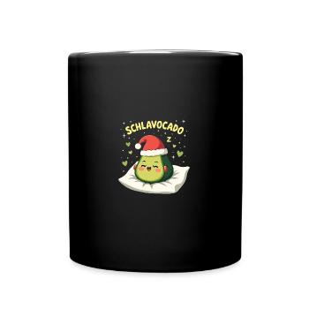 Schlavocado Offiziell Schlafanzug Schlaf Avocado - Tasse einfarbig - Schwarz - Vorne