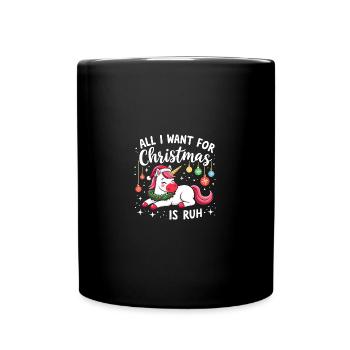 Weihnachts-Sprüche - Herren & Damen - Tasse einfarbig - Schwarz - Vorne