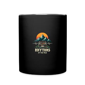 Camping heartbeat - Funny sayings - Full Colour Mug - black - Front