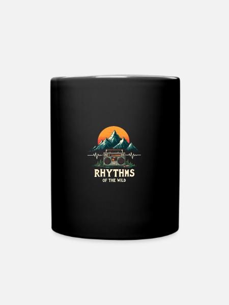 Camping heartbeat - Dictons amusants - Mug uni - noir