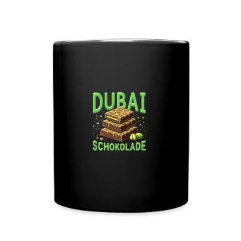 Dubai-Schokolade - Schokolade-Spass - Tasse einfarbig - Schwarz - Vorne