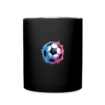 Fußballer Fußball Jungen Kinder - Tasse einfarbig - Schwarz - Vorne