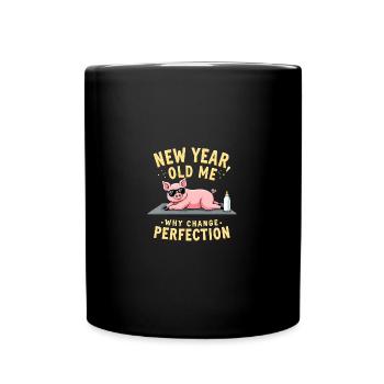 Sarkastischer Witz - Neujahr - Tasse einfarbig - Schwarz - Vorne