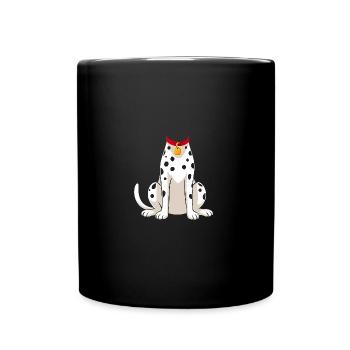Fasching Dalmatiner - Kinder Kostüm - Tasse einfarbig - Schwarz - Vorne