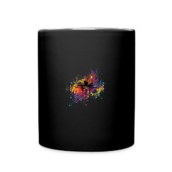 Krafttraining - Tasse einfarbig - Schwarz - Vorne