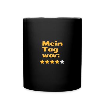 My day was: 4 out of 5 stars - Full Colour Mug - black - Front