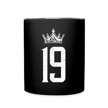19 Couronne de nombre - Mug uni - noir - Devant