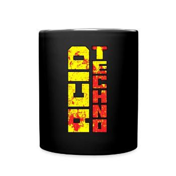 Acid Techno Ruff Remix | Acidcore | We Love Acid - Full Colour Mug - black - Front