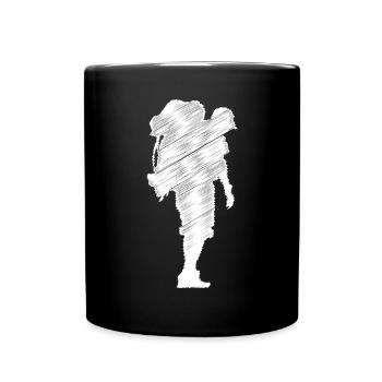 Wanderer - (3) - Tasse einfarbig - Schwarz - Vorne