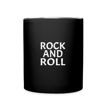 Conception typographique dynamique rock and roll - Mug uni - noir - Devant